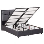 ΚΡΕΒΑΤΙ ΔΙΠΛΟ ΜΕ ΣΤΡΩΜΑ & ΑΠΟΘ.ΧΩΡΟ IRIDA HM21166 ΓΚΡΙ ΒΕΛΟΥΔΟ--ΓΙΑ 160x200εκ