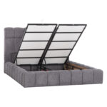 ΚΡΕΒΑΤΙ ΔΙΠΛΟ ΜΕ ΣΤΡΩΜΑ & ΑΠΟΘ.ΧΩΡΟ RAMON HM21168 ΓΚΡΙ ΜΠΟΥΚΛΕ--ΓΙΑ 160x200εκ