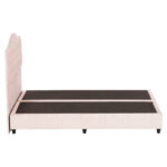 ΚΡΕΒΑΤΙ MALENA HM638.22 ΜΠΕΖ ΥΦΑΣΜΑ Τ. NUBUCK ΓΙΑ ΣΤΡΩΜΑ 150x200εκ.