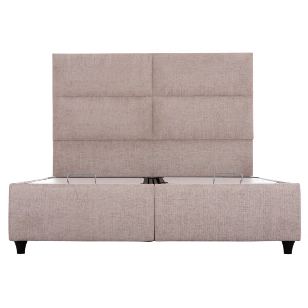 ΚΡΕΒΑΤΙ MILO ΜΕ ΑΠΟΘ.ΧΩΡΟ HM738.22 ΜΠΕΖ ΜΠΟΥΚΛΕ ΥΦΑΣΜΑ ΓΙΑ ΣΤΡΩΜΑ 140x200εκ