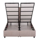 ΚΡΕΒΑΤΙ MILO ΜΕ ΑΠΟΘ.ΧΩΡΟ HM738.22 ΜΠΕΖ ΜΠΟΥΚΛΕ ΥΦΑΣΜΑ ΓΙΑ ΣΤΡΩΜΑ 140x200εκ