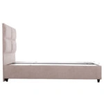 ΚΡΕΒΑΤΙ MILO ΜΕ ΑΠΟΘ.ΧΩΡΟ HM738.22 ΜΠΕΖ ΜΠΟΥΚΛΕ ΥΦΑΣΜΑ ΓΙΑ ΣΤΡΩΜΑ 140x200εκ