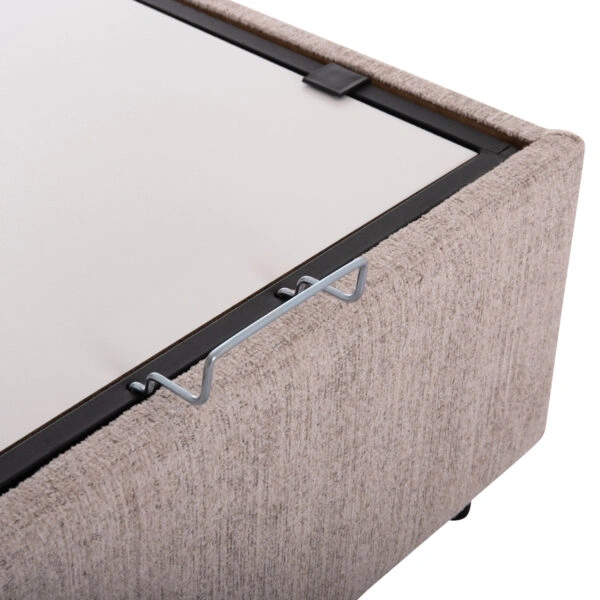 ΚΡΕΒΑΤΙ MILO ΜΕ ΑΠΟΘ.ΧΩΡΟ HM738.22 ΜΠΕΖ ΜΠΟΥΚΛΕ ΥΦΑΣΜΑ ΓΙΑ ΣΤΡΩΜΑ 140x200εκ