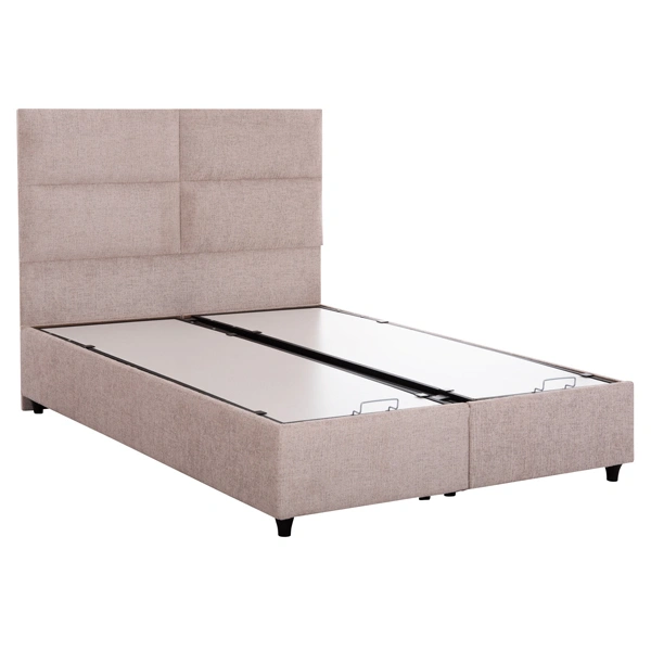 ΚΡΕΒΑΤΙ MILO ΜΕ ΑΠΟΘ.ΧΩΡΟ HM738.22 ΜΠΕΖ ΜΠΟΥΚΛΕ ΥΦΑΣΜΑ ΓΙΑ ΣΤΡΩΜΑ 140x200εκ