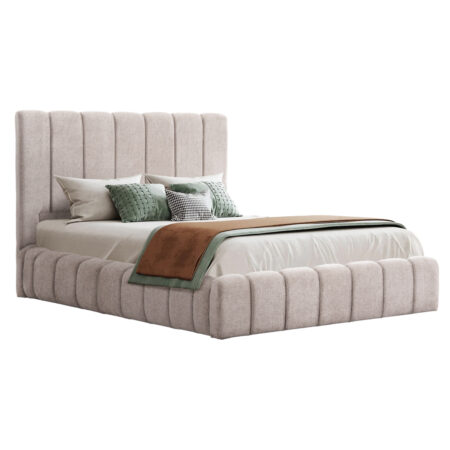 ΚΡΕΒΑΤΙ REMO ΜΕ ΑΠΟΘΗΚΕΥΤΙΚΟ ΧΩΡΟ HM719.10 ΥΦΑΣΜΑ ΜΠΟΥΚΛΕ ΜΠΕΖ-ΓΙΑ ΣΤΡΩΜΑ 160x200εκ