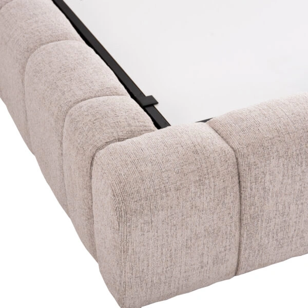 ΚΡΕΒΑΤΙ REMO ΜΕ ΑΠΟΘΗΚΕΥΤΙΚΟ ΧΩΡΟ HM719.10 ΥΦΑΣΜΑ ΜΠΟΥΚΛΕ ΜΠΕΖ-ΓΙΑ ΣΤΡΩΜΑ 160x200εκ