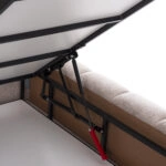 ΚΡΕΒΑΤΙ REMO ΜΕ ΑΠΟΘΗΚΕΥΤΙΚΟ ΧΩΡΟ HM719.10 ΥΦΑΣΜΑ ΜΠΟΥΚΛΕ ΜΠΕΖ-ΓΙΑ ΣΤΡΩΜΑ 160x200εκ