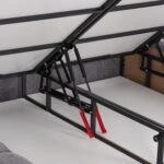 ΚΡΕΒΑΤΙ RAMON ΜΕ ΑΠΟΘΗΚΕΥΤΙΚΟ ΧΩΡΟ HM720.22 ΥΦΑΣΜΑ ΜΠΟΥΚΛΕ ΓΚΡΙ-ΣΤΡΩΜΑ 160x200εκ