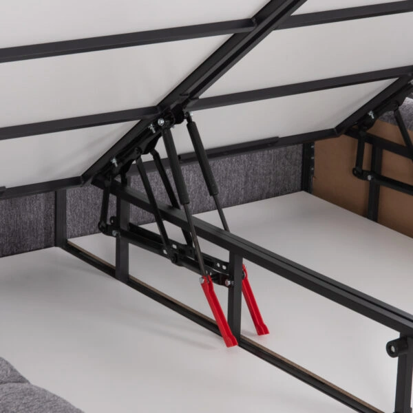 ΚΡΕΒΑΤΙ RAMON ΜΕ ΑΠΟΘΗΚΕΥΤΙΚΟ ΧΩΡΟ HM720.22 ΥΦΑΣΜΑ ΜΠΟΥΚΛΕ ΓΚΡΙ-ΣΤΡΩΜΑ 160x200εκ