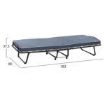 ΚΡΕΒΑΤΙ-ΡΑΝΤΖΟ ΙΤΑΛΙΑΣ SLADE HM604.03 ΜΕΤΑΛ. ΜΕ ΡΟΔΕΣ & ΣΤΡΩΜΑ 6,5εκ ΟΨΗ ΤΖΙΝ 80x183x37,5Yεκ