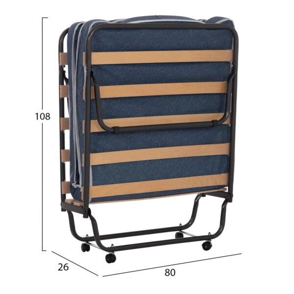 ΚΡΕΒΑΤΙ-ΡΑΝΤΖΟ ΙΤΑΛΙΑΣ SLADE HM604.03 ΜΕΤΑΛ. ΜΕ ΡΟΔΕΣ & ΣΤΡΩΜΑ 6,5εκ ΟΨΗ ΤΖΙΝ 80x183x37,5Yεκ