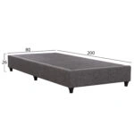 ΚΡΕΒΑΤΙ-ΥΠΟΣΤΡΩΜΑ SIGGY HM721.10 ΧΩΡΙΣ ΑΠΟΘ.ΧΩΡΟ--ΓΚΡΙ ΥΦΑΣΜΑ--ΓΙΑ 80Χ200εκ.