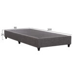 ΚΡΕΒΑΤΙ-ΥΠΟΣΤΡΩΜΑ SIGGY HM722.10 ΧΩΡΙΣ ΑΠΟΘ.ΧΩΡΟ--ΓΚΡΙ ΥΦΑΣΜΑ--ΓΙΑ 90Χ200εκ.