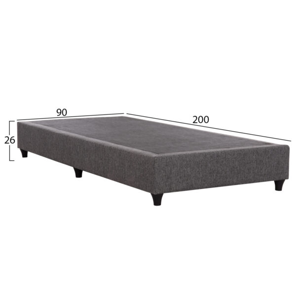 ΚΡΕΒΑΤΙ-ΥΠΟΣΤΡΩΜΑ SIGGY HM722.10 ΧΩΡΙΣ ΑΠΟΘ.ΧΩΡΟ--ΓΚΡΙ ΥΦΑΣΜΑ--ΓΙΑ 90Χ200εκ.