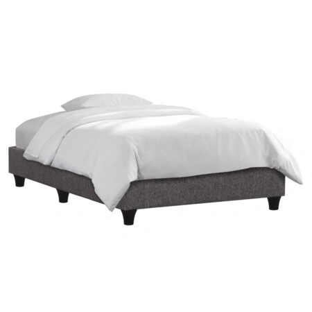 ΚΡΕΒΑΤΙ-ΥΠΟΣΤΡΩΜΑ SIGGY HM722.10 ΧΩΡΙΣ ΑΠΟΘ.ΧΩΡΟ--ΓΚΡΙ ΥΦΑΣΜΑ--ΓΙΑ 90Χ200εκ.