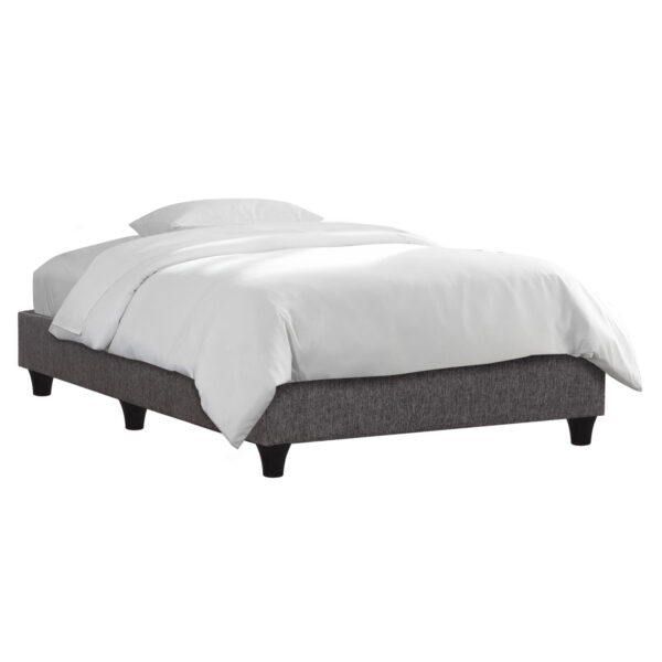 ΚΡΕΒΑΤΙ-ΥΠΟΣΤΡΩΜΑ SIGGY HM722.10 ΧΩΡΙΣ ΑΠΟΘ.ΧΩΡΟ--ΓΚΡΙ ΥΦΑΣΜΑ--ΓΙΑ 90Χ200εκ.