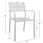 ΠΟΛΥΘΡΟΝΑ ΜΕΤΑΛΛΙΚΗ HM5031.02 ZETA ΣΕ ΛΕΥΚΟ ΧΡΩΜΑ 54x51x84 cm