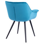 ΠΟΛΥΘΡΟΝΑΚΙ BENJAMIN ΑΠΟ ΒΕΛΟΥΔΟ ΤΙΡΚΟΥΑΖ ME ΜΕΤΑΛΛΙΚΑ ΠΟΔΙΑ HM8682.09 69x68x78 εκ.