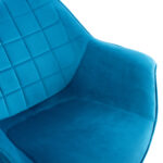 ΠΟΛΥΘΡΟΝΑΚΙ BENJAMIN ΑΠΟ ΒΕΛΟΥΔΟ ΤΙΡΚΟΥΑΖ ME ΜΕΤΑΛΛΙΚΑ ΠΟΔΙΑ HM8682.09 69x68x78 εκ.