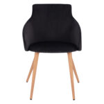 ΠΟΛΥΘΡΟΝΑΚΙ IVY ΒΕΛΟΥΔΟ ΜΑΥΡΟ ΚΑΙ ΜΕΤΑΛΛΙΚΑ ΠΟΔΙΑ HM8546.04 53x55x79 εκ.