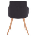 ΠΟΛΥΘΡΟΝΑΚΙ IVY ΒΕΛΟΥΔΟ ΜΑΥΡΟ ΚΑΙ ΜΕΤΑΛΛΙΚΑ ΠΟΔΙΑ HM8546.04 53x55x79 εκ.