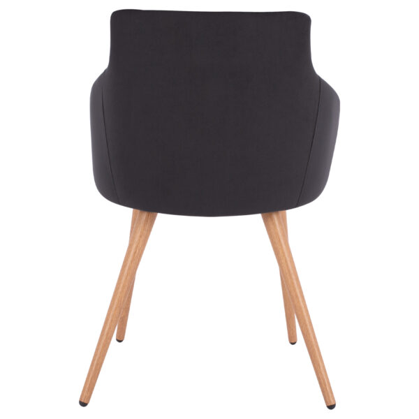 ΠΟΛΥΘΡΟΝΑΚΙ IVY ΒΕΛΟΥΔΟ ΜΑΥΡΟ ΚΑΙ ΜΕΤΑΛΛΙΚΑ ΠΟΔΙΑ HM8546.04 53x55x79 εκ.