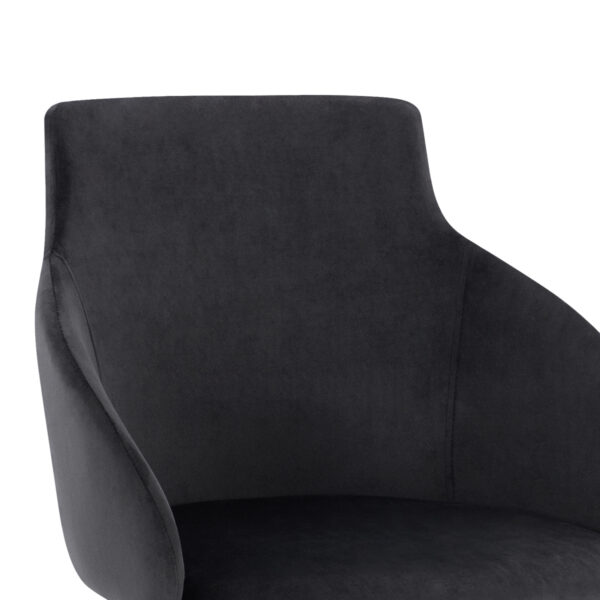 ΠΟΛΥΘΡΟΝΑΚΙ IVY ΒΕΛΟΥΔΟ ΜΑΥΡΟ ΚΑΙ ΜΕΤΑΛΛΙΚΑ ΠΟΔΙΑ HM8546.04 53x55x79 εκ.