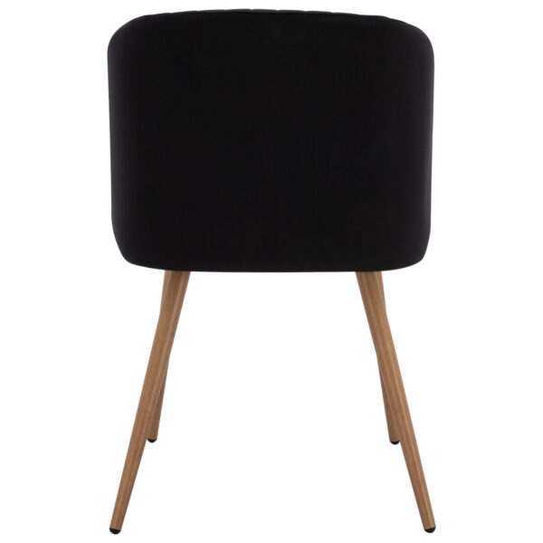 ΠΟΛΥΘΡΟΝΑΚΙ LEAH HM8543.04 ΜΕ ΒΕΛΟΥΔΟ ΜΑΥΡΟ ΚΑΙ ΜΕΤΑΛΛΙΚΑ ΠΟΔΙΑ 53x57x81 εκ.