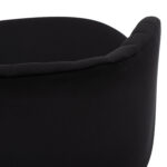 ΠΟΛΥΘΡΟΝΑΚΙ LEAH HM8543.04 ΜΕ ΒΕΛΟΥΔΟ ΜΑΥΡΟ ΚΑΙ ΜΕΤΑΛΛΙΚΑ ΠΟΔΙΑ 53x57x81 εκ.