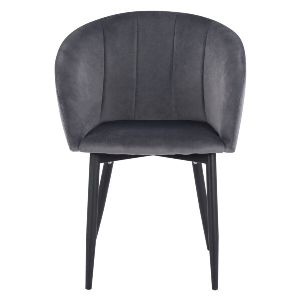 ΠΟΛΥΘΡΟΝΑΚΙ BESSIE HM8699.01 ΒΕΛΟΥΔΟ ΓΚΡΙ ΜΕ ΜΕΤΑΛΛΙΚΟ ΣΚΕΛΕΤΟ 60x62x80Y εκ.