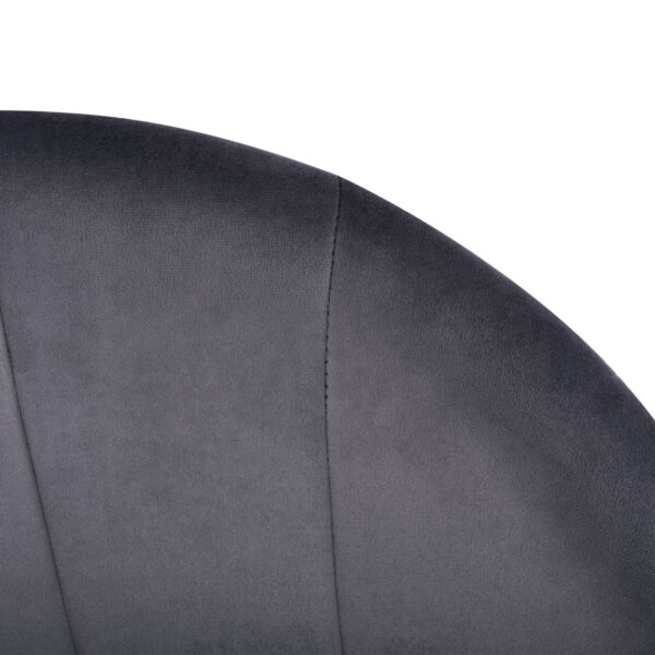 ΠΟΛΥΘΡΟΝΑΚΙ BESSIE HM8699.01 ΒΕΛΟΥΔΟ ΓΚΡΙ ΜΕ ΜΕΤΑΛΛΙΚΟ ΣΚΕΛΕΤΟ 60x62x80Y εκ.