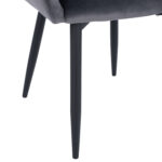 ΠΟΛΥΘΡΟΝΑΚΙ BESSIE HM8699.01 ΒΕΛΟΥΔΟ ΓΚΡΙ ΜΕ ΜΕΤΑΛΛΙΚΟ ΣΚΕΛΕΤΟ 60x62x80Y εκ.