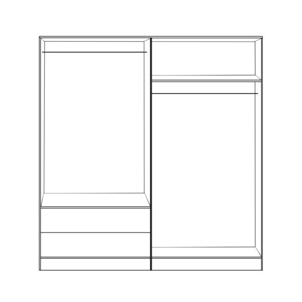 ΣΕΤ 2 ΤΜΧ ΝΤΟΥΛΑΠΑ 4ΦΥΛΛΗ SONAMA 160X42X181 HM11351.02