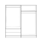 ΣΕΤ 2 ΤΜΧ ΝΤΟΥΛΑΠΑ 4ΦΥΛΛΗ ZEBRANO 160X42X181 HM11351.01