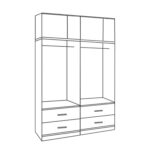 ΣΕΤ 4 ΤΜΧ ΝΤΟΥΠΑΛΑ 4ΦΥΛΛΗ ΜΕ ΠΑΤΑΡΙ ΚΑΙ 4 ΣΥΡΤΑΡΙΑ SONAMA 160X42X241 HM11352.02