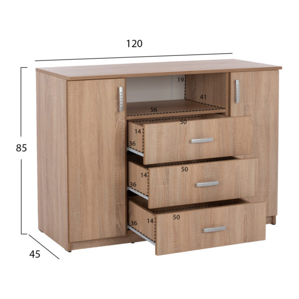 ΣΕΤ ΚΡΕΒΑΤΟΚΑΜΑΡΑΣ 5ΤΜΧ ADLER HM11758 ΜΕΛΑΜΙΝΗ SONAMA OAK-ΓΙΑ ΣΤΡΩΜΑ 160x200εκ