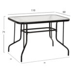 ΣΕΤ ΤΡΑΠΕΖΑΡΙΑΣ 5ΤΜΧ REDAN HM21223.01 ΤΡΑΠΕΖΙ & 4 ΠΟΛΥΘΡΟΝΕΣ ΣΕ ΜΑΥΡΟ