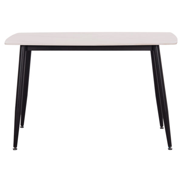 ΤΡΑΠΕΖΙ RAVEN HM9854.01 ΚΕΡΑΜΙΚΟ TOP ΛΕΥΚΟ ΜΑΡΜΑΡΟ-ΜΑΥΡΟ ΜΕΤΑΛΛΟ 117,5x67,5x76Υεκ.