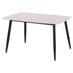 ΤΡΑΠΕΖΙ RAVEN HM9854.01 ΚΕΡΑΜΙΚΟ TOP ΛΕΥΚΟ ΜΑΡΜΑΡΟ-ΜΑΥΡΟ ΜΕΤΑΛΛΟ 117,5x67,5x76Υεκ.