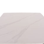 ΤΡΑΠΕΖΙ RAVEN HM9854.01 ΚΕΡΑΜΙΚΟ TOP ΛΕΥΚΟ ΜΑΡΜΑΡΟ-ΜΑΥΡΟ ΜΕΤΑΛΛΟ 117,5x67,5x76Υεκ.