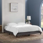 ΥΠΟΣΤΡΩΜΑ/ΚΡΕΒΑΤΙ KING-SIZE SIGGY HM21218 ΓΚΡΙ ΥΦΑΣΜΑ--ΓΙΑ 180x200εκ.