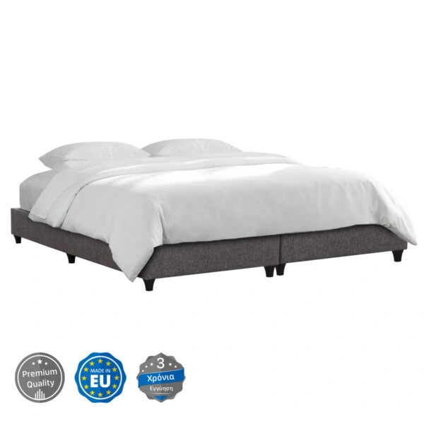 ΥΠΟΣΤΡΩΜΑ/ΚΡΕΒΑΤΙ KING-SIZE SIGGY HM21218 ΓΚΡΙ ΥΦΑΣΜΑ--ΓΙΑ 180x200εκ.