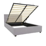 Κρεβάτι Molito βελούδο σε γκρι απόχρωση με αποθηκευτικό χώρο120x200εκ