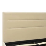 Κρεβάτι Molito  βελούδο σε εκρού απόχρωση με αποθηκευτικό χώρο120x200εκ