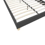 Κρεβάτι Mago  ύφασμα σε ανθρακί απόχρωση με ξύλινο πόδι 160x200εκ