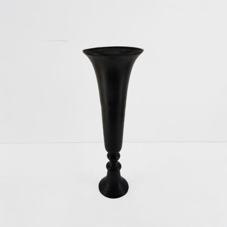 FLORES ΒΑΖΟ 19x19x55cm ΑΛΟΥΜΙΝΙΟ ΜΑΥΡΟ