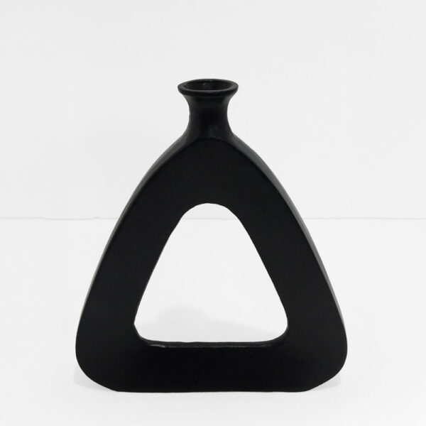 ABSTRACT TRIANGLE ΒΑΖΟ 33x5x38 ΑΛΟΥΜΙΝΙΟ ΜΑΥΡΟ