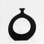 ABSTRACT CIRCLE ΒΑΖΟ 37x5x45 ΑΛΟΥΜΙΝΙΟ ΜΑΥΡΟ