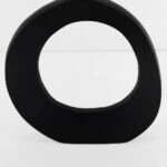 ABSTRACT CIRCLE ΒΑΖΟ 26x4x31 ΑΛΟΥΜΙΝΙΟ ΜΑΥΡΟ