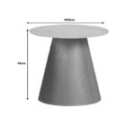 Βοηθητικό τραπέζι Soleire Inart λευκό μαρμάρου sintered stone-μεταλλική βάση Φ50x47.5εκ